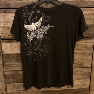 90’s style- retro black T-shirt